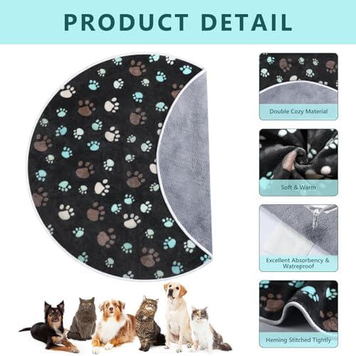 4 Pack Washable Whelping Pad Whelping Supplies Absorbent Reusable Puppy Training Pads Reusable Dog Mat for Floor Non Slip Washable Pee Mat for Dogs(Dark Gray,32 Inch)