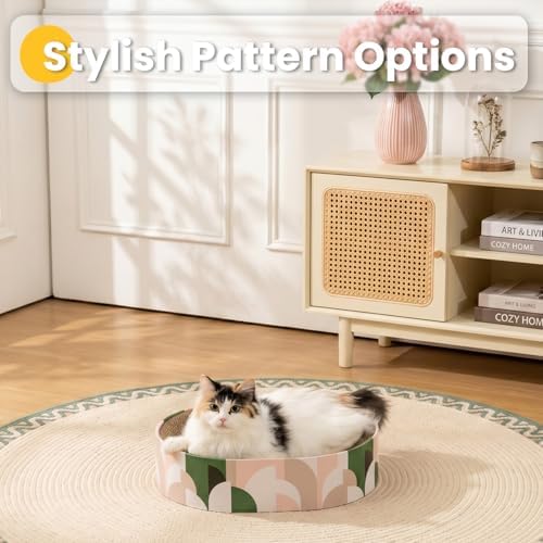 Conlun Oval Cat Scratcher Bed | Scratching Bowl Lounge for Kittens | Medium