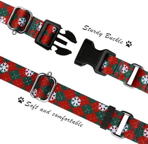 Hikiko Martingale Collar for Dogs with Christmas Pattern,Adjustable,L
