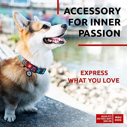 Nylon Dog Collar - Adjustable Dog Collar for Large Dogs, Small & Medium Dogs - Breakaway Puppy Collars for Large Breed Dogs - Boy & Girl Dog Collars with Durable Plastic Buckle and QR Dog Tag