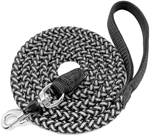 Reflective Dog Leash 2/3/4/6/10ft Braided 1/2" Strong Nylon Rope