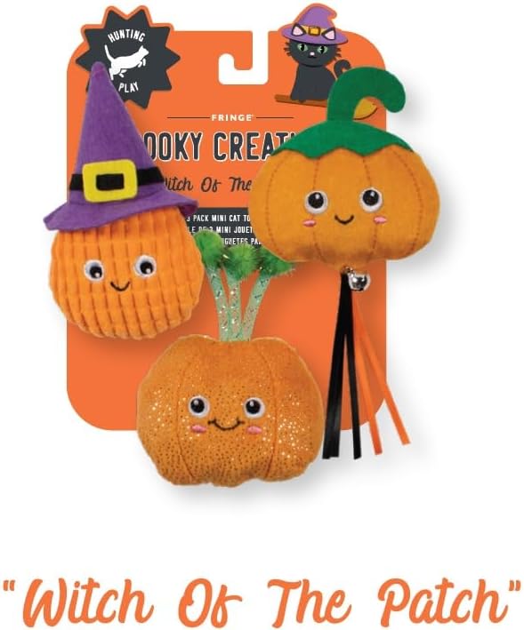 Fringe Studio Pet Toy, Witch of The Patch 3 PCS Cat Toy Mini Sets, PetShop Collection (904056)