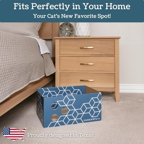 No-Mess Cat Scratcher Box + 3 Refillable Double-Sided Scratch Pads