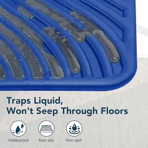 UPSKY Large Cat Litter Mat 31" x 24 Waterproof and Washable, Soft on Paws