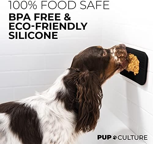 Pup Culture Dog Lick Mat for Dogs, Feeding Pad for Anxious Pets Plus 4 Different Puzzles for Mental Stimulation for Dogs - Supports Mental, Dental, and Digestive Health, Bite Resistant and Heavy Duty