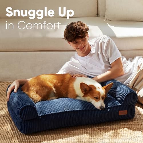 FUKUMARU Cute Dog Bed, Thickened Orthopedic Dog Sofa, Waterproof&Washable