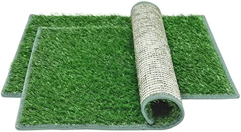 Artificial Dog Grass Pad 2 Pack，20"x 25" Replacement Fake Grass Turf Mat