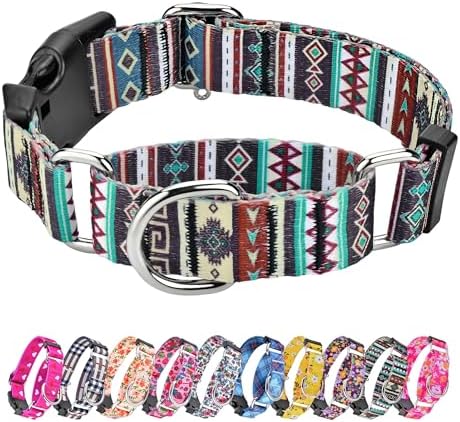 Hikiko Martingale Collar for Dogs with Special Pattern,Adjustable,M