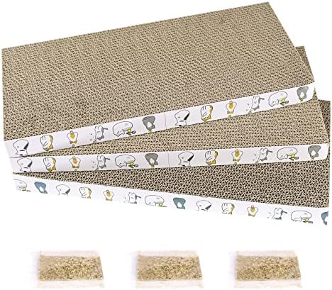 PatiencET Cat Scratcher Cardboard 3 PCS with Catnips