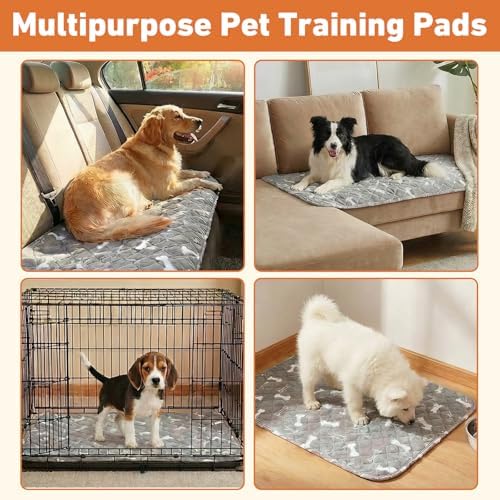 Puppy Pee Pads with Pheromones,Forever Pad,Washable Pee Pads for Dogs,Reusable Dog Pee Pads,Waterproof and Leak-Proof,Non-Slip Base Training Pad Suitable for Home(White,XS:11.8*11.8in)