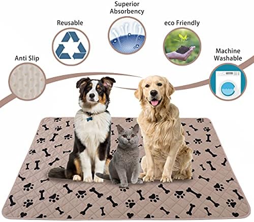 Waterproof Dog Bed Cover - nanbowang Pet Blanket Sofa Couch Furniture Protector for Kids Children Dog Cat, Reversible (40x50 Inch Pack of 1, Beige)