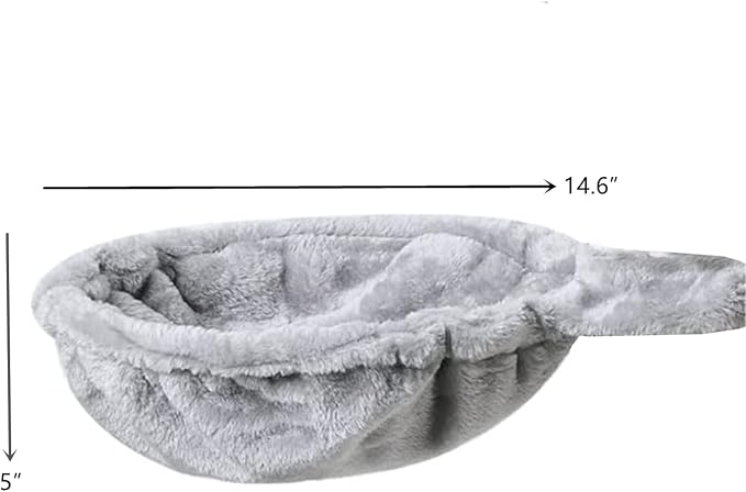 SHENGOCASE 14.6" Light Grey Nest Basket Lounger Hammock Bed for Cat Tree Tower Replacement, 5-Pack Hanging Toys, Cat Tree Accessories Hammock Attachment