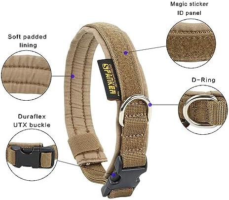 EXCELLENT ELITE SPANKER Military Nylon Small Puppy Dog Collar with Padded