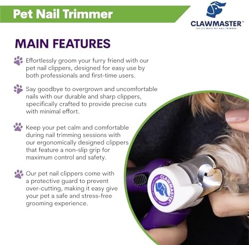 LED Pet Nail Clippers – Illuminated Dog & Cat Claw Trimmer with 3.5mm Stainless Steel Blade, Safety Guard & Built-in Light for Safe, Easy Grooming