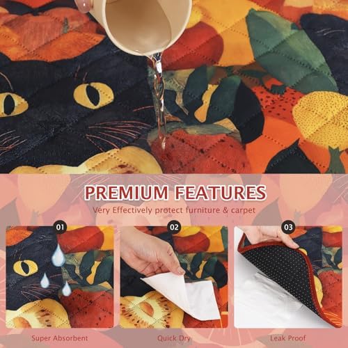 BVAGSS Washable Pee Pads for Dogs, 1 Pack Reusable Leakproof Puppy Wee Wee Pad, Non-Slip Waterproof Pet Training Pads, Super Absorbent Whelping Pads XH081 (Cat, 48X48 Inch (Pack of 1))