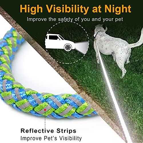 Reflective Dog Leash 2/3/4/6/10ft Braided 1/2" Strong Nylon Rope