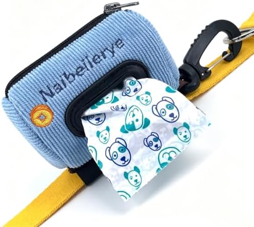 Cute Dog Poop Bag Holder for Leashes Doggie Bag Holder (Blue)