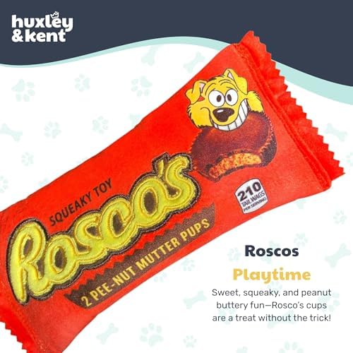 Huxley & Kent Power Plush Squeaky Dog Toy, Roscos, Small