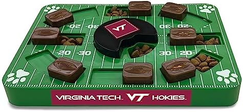 Pets First NCAA Virginia TECH Hokies Puzzle Toy, Puzzle Treat Dog Toy, Interactive Dog Treat Toy, Dog Puzzle Feeding Slow Toy