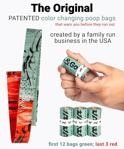 Stop & Go™ Stoplight Poop Bags With Traffic Light Dual Color Change Warning