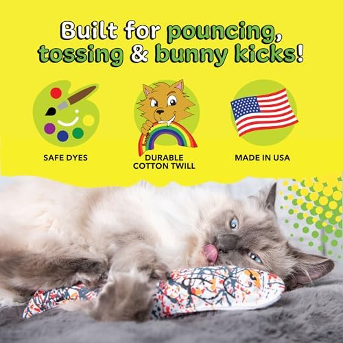 Yeowww! Catnip Pollock Fish Catnip Cat Toy - 10 in Kicker Toy for cats, 100% Stuffed with Premium Organically Grown Catnip, Made in USA