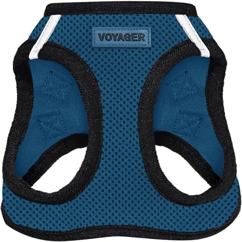 Voyager Step-in Air Dog Vest Harness - Blue/Black Trim, Large