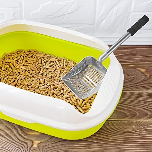 Hortsun 32 Inch Cat Litter Scooper Metal Long Handle Cat Litter Scoop, Gray