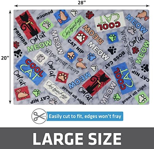 Drymate Cat Litter Box Mat, Litter Trapping Mat, Multicolor, 20x28
