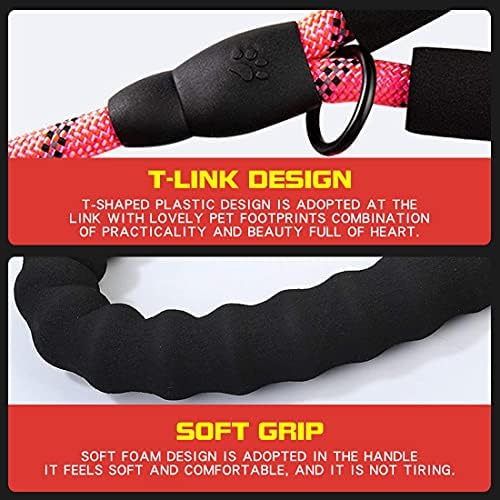 2 Pack 5FT Retractable Dog Leash, Pink and Black Heavy Duty Dog Leash for Small, Medium, Large Dogs with Comfortable Padded Handle, Retractable