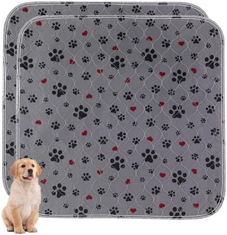 Washable Pee Pads for Dogs,2 Pack Extra Large 36"x36" Super Absorbent Reusable Puppy Pads,Non-Slip 100% Waterproof Dog Pee Pads,Pet Training Pads for Couch, Crate,Potty Training,Floor