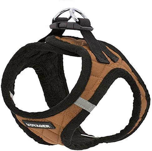 Voyager Step-in Plush Dog Vest Harness -Beige Plush, L