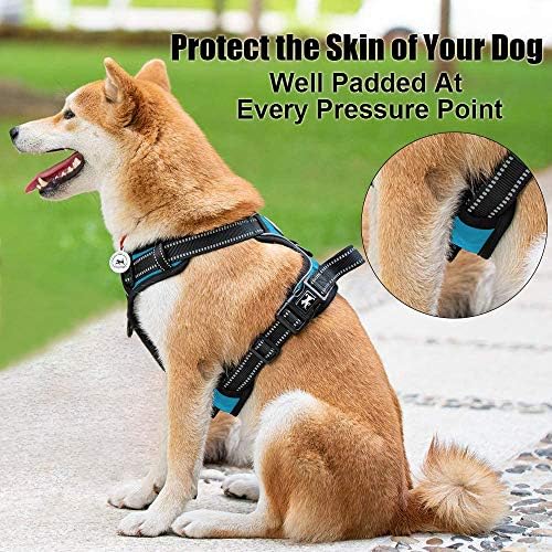 PoyPet No Pull Dog Harness Small, Reflective Vest with Front Clip & Handle