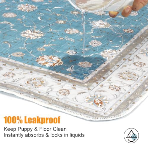 26"x40" 2 Pack Washable Pee Pads for Dogs, Rabbits & Hamsters - Reusable Puppy Pads Super Absorbent Waterproof Non-Slip Potty Pads for Crate, Couch, Car, Whelping & Playpen Liners