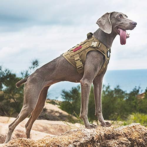 OneTigris Tactical Dog Harness No-Pull Service Vest for Medium Large Dogs