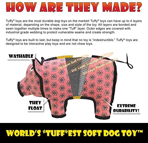 TUFFY® 4 Pack Gear Ring Rabbit Boomerang Turkey Plush Dog Toys