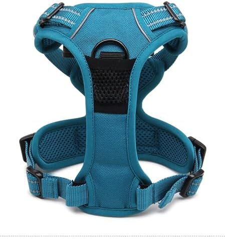 TRUE LOVE Adjustable No-Pull Dog Harness Reflective Vest, Blue, XL