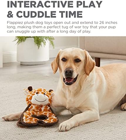 Outward Hound by Charming Pet Cuddle Tugs Giraffe Plush Squeaky Dog Toy
