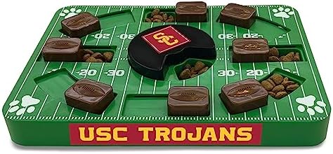 Pets First NCAA USC Trojans Puzzle Toy, Puzzle Treat Dog Toy, Interactive Dog Treat Toy, Dog Puzzle Feeding Slow Toy