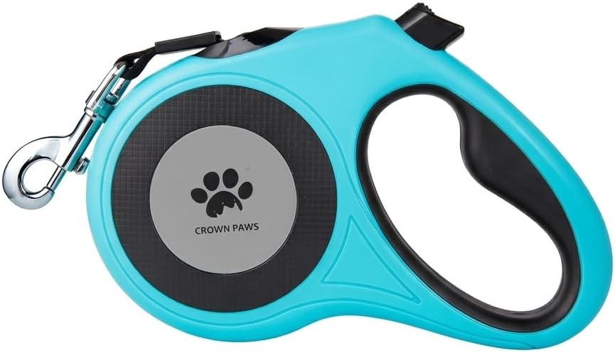 16 ft Retractable Dog Leash for Extra Large Dogs up to 130 lbs,Tangle-Free Nylon Tape,Blue Dan24 XL
