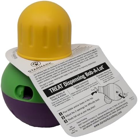 Starmark Treat Dispensing Bob-A-Lot Small Dog Interactive Feeder Toy