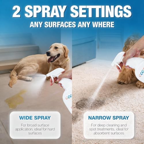 Pet Odor Eliminator Spray for Home, Fragrance Free Dog and Cat Urine Odor Remover for Carpet, Litter Box, Furniture, Pet Bedding and Floors, Colorless, 25 Fl Oz