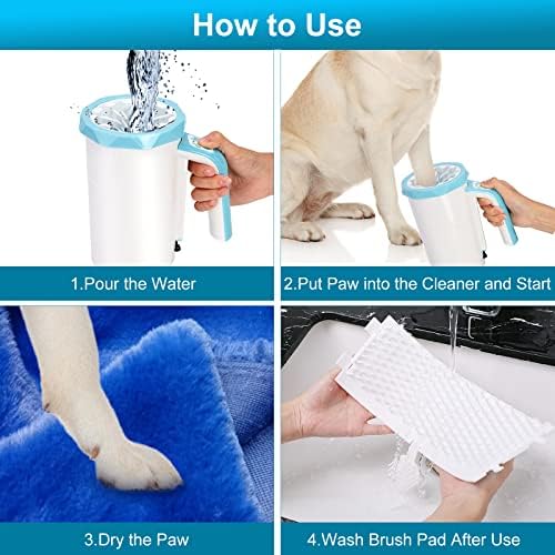Rechargeable Automatic Dog Paw Cleaner, 2 in 1 Dog Paw Washer Cup