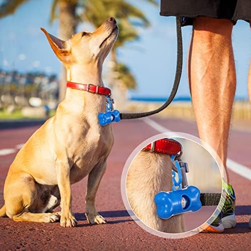 Perkoop 80 Pcs Dog Poop Bag Dispenser with Dog Waste Bags, Bone Shape