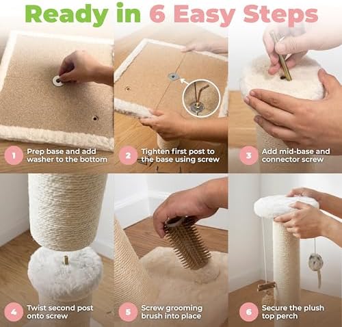 Best Pet Supplies Catify Cat Scratching Post - Beige H: 33"