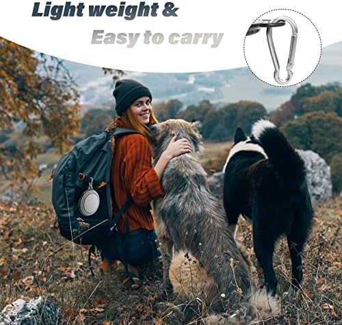 Dog Bowl Pet Collapsible Bowls, 2 Pack Collapsible Dog Water Bowls for Cats Dogs, Portable Pet Feeding Watering Dish for Walking Parking Traveling with 2 Carabiners (Small, Purple & Concrete Gray)
