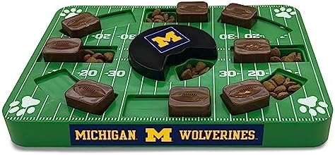 Pets First NCAA Michigan Wolverines Puzzle Toy, Puzzle Treat Dog Toy, Interactive Dog Treat Toy, Dog Puzzle Fedding Slow Toy