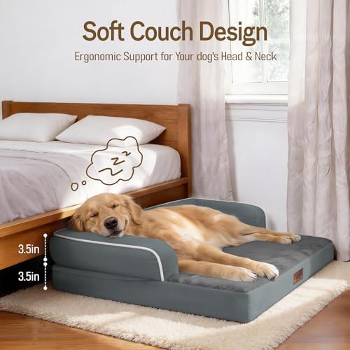 Comfort Expression Orthopedic Waterproof Jumbo Dog Bed for Giant Dogs