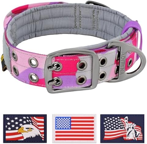 ADITYNA Heavy Duty Dog Collar for Extra-Large Dogs with Traffic Handle