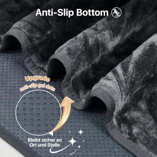 LOOBANI 2 Packs Washable Pee Pads for Hallway Runner, 36"x72", Dark Gray