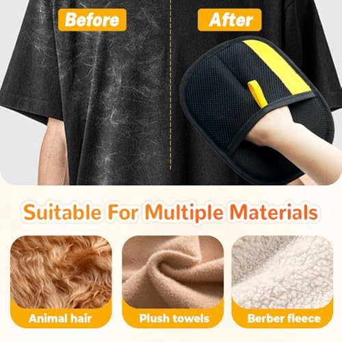 JUDUNA Pet Hair Remover Gloves, 2025 New Electrostatic Pet Hair Removal Gloves, Reusable Grooming Glove for Cats & Dogs